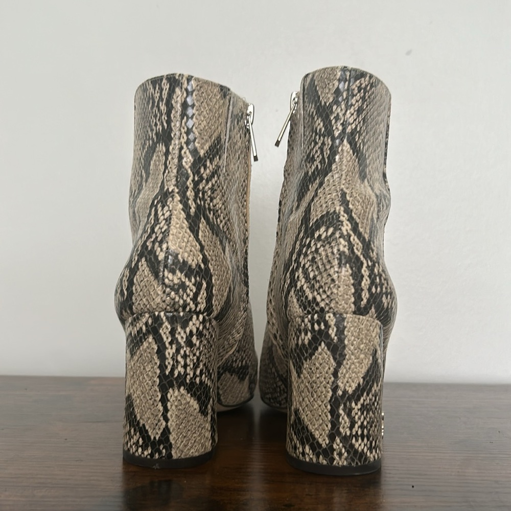 Sam Edelman Ankle Snake Booties with blocky heel 7.5 - Picture 5 of 5